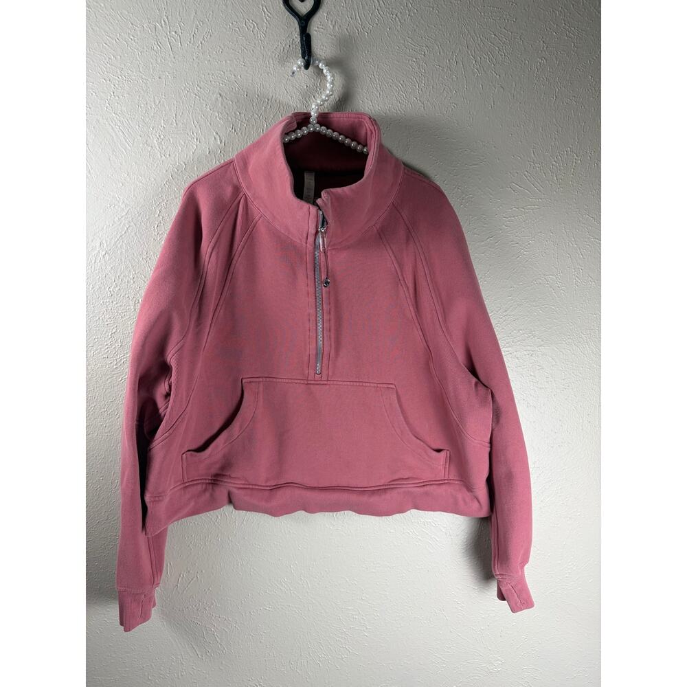 Lululemon Scuba Size XL/XXL Brier Rose Oversized Funnel High Neck Half Zip Comfy - Picture 2 of 10